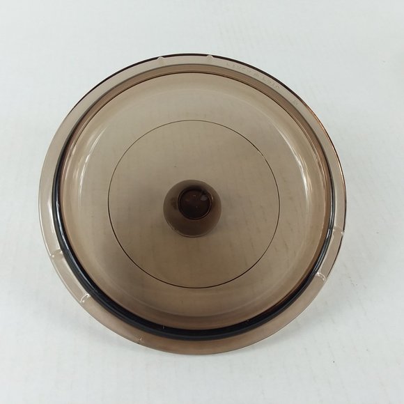 Vision Corning Ware .5L Amber Glass Sauce Pot Pan Pyrex Lid USA - Picture 9 of 11